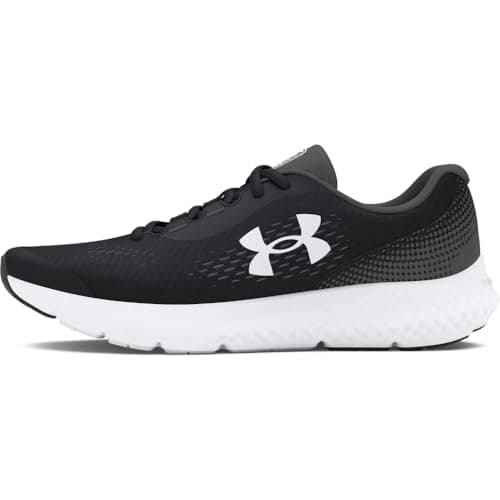 Image of Under Armour Boy's Ua Bgs Charged Rogue 4 Running Shoe, Black Castlerock White, 3 UK