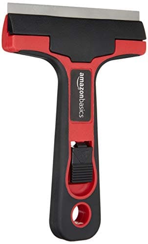 Image of Amazon Basics 10.16 cm Glass and Tile Scraper with Soft Grip