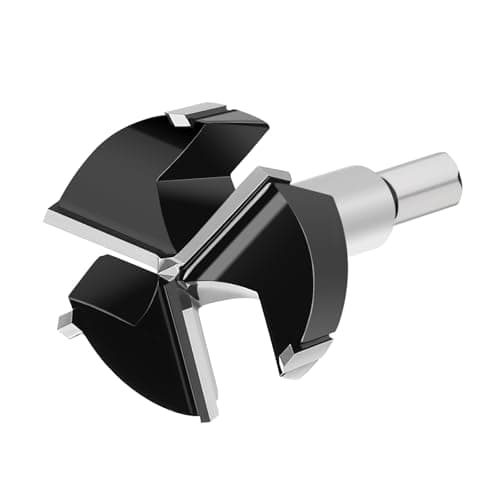 Image of hsawbit 75mm forstner drill bit, Triple-Flute Carbide Tipped Forstner Bit Hole Cutter for Hard Wood, Woodworking Hinge Cutter Hinge Drill Bit