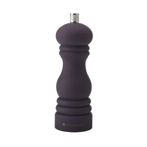 Image of MasterClass Salt or Pepper Mill with Interchangeable Caps, Purple Capstan Mill with Manual Ceramic Grinder, 17cm