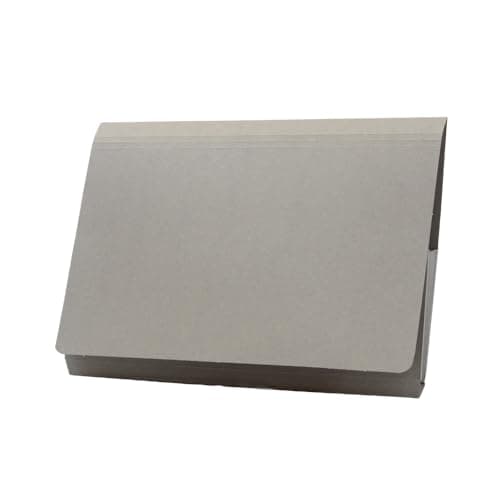 Image of Exacompta Guildhall Full Flap Pocket Wallet, 315gsm, Foolscap - Grey, Pack of 50
