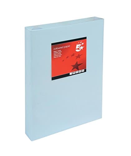 Image of 5 Star 936348 Coloured Copier Paper Multifunctional Ream-Wrapped 80gsm A3 Light Blue [500 Sheets]