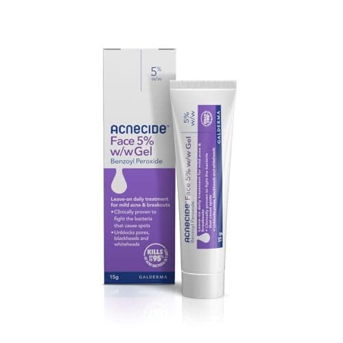 Image of Acnecide Face Gel 5% Benzoyl Peroxide Acne Treatment for Spot Prone Skin 15g