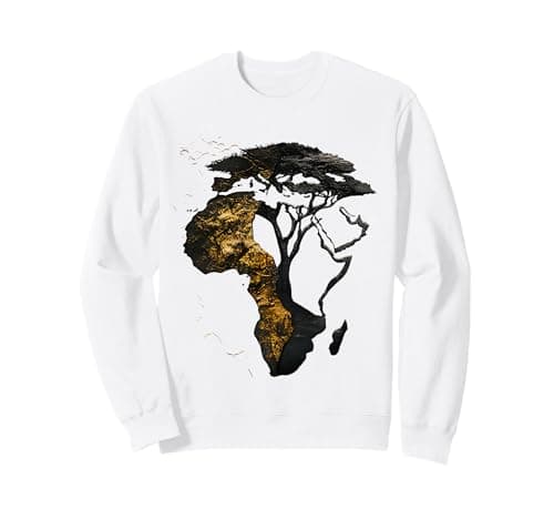 Image of africa map tree roots splicing art print Sweatshirt