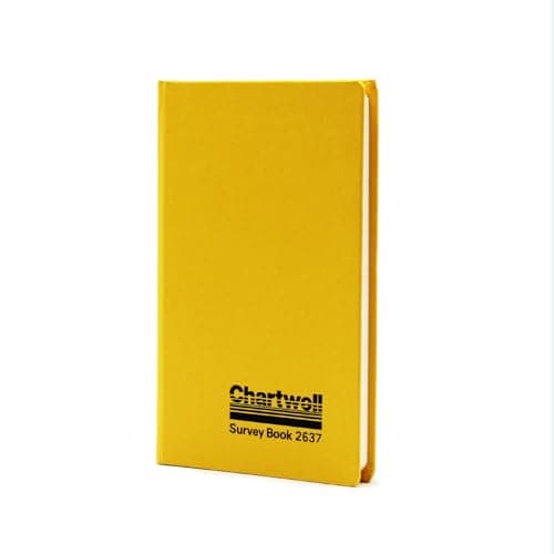 Image of Exacompta - Ref 2637Z - Chartwell - Mining Transit Casebound Survey Book - 192 x 120mm in Size - Suitable for Use Outdoors & in Wet Conditions - Yellow