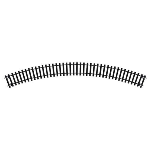 Image of Hornby R605 OO Gauge 1st Radius Double Curve Track - Extra Track Pieces for Model Railway Sets, Model Train Track Pieces - Scale 1:76 Pieces - Scale 1:76, Black