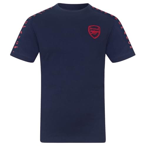 Image of Arsenal F.C. Kids T-Shirt Taped Official Football Gift Navy 12-13 Years