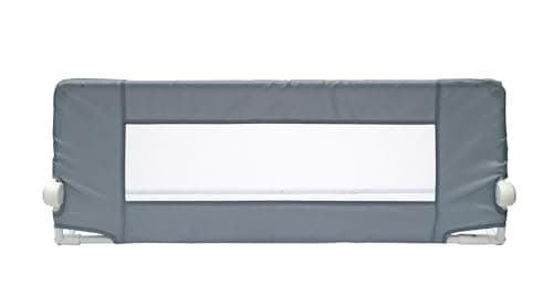 Image of Safetots Extra Tall Bed Rail, Grey 140cm Wide x 60cm Tall, Toddler Bed Guard For Safety, Secure Child Bed Rail