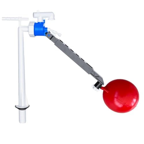 Image of PlumbEZ Toilet Cistern Fill Valve Bottom Entry with Float - 1/2" Toilet Fill Valve with Adjustable Arm | Ballcock for Toilet Cistern with Ball Float