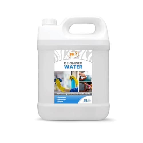 Image of Filo Deionised Water 5l – Purified De Ionised Water for Car Batteries, Screen Wash, Radiators, Cooling Systems and Iron Water for Steam Iron.