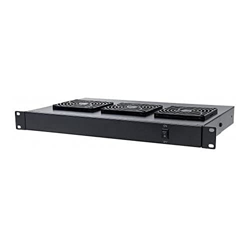 Image of Intellinet 712668 3-Fan Ventilation Unit for 19" Racks, 1U, Black