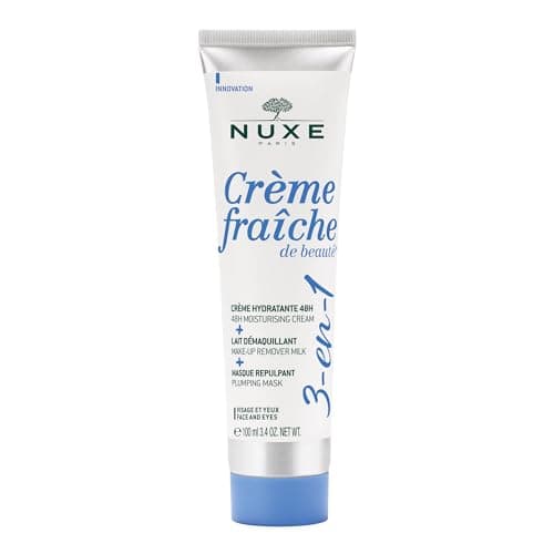 Image of Nuxe Crème Fraîche de Beauté Multi-Purpose 3-in-1 Cream 100ml, Hydrating Cream, Make-Up Remover & Plumping Mask in One, 48-Hour Moisture Boost, Vegan Formula