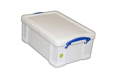Image of Really Useful Box Plastic Storage Box 9 Litre White Strong