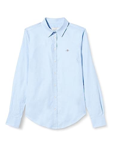 Image of GANT Women's Slim Stretch Oxford Shirt Classic Shirt, Light Blue, Standard, Light Blue, 20
