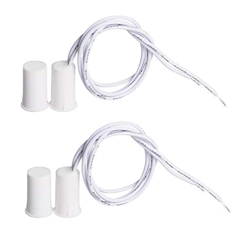 Image of Aoje-Link RC-33B NC Recessed Wired Security Window Door Contact Sensor Alarm Magnetic Reed Switch for Home Security Access Control and Burglar Alarm Systems White 2pcs