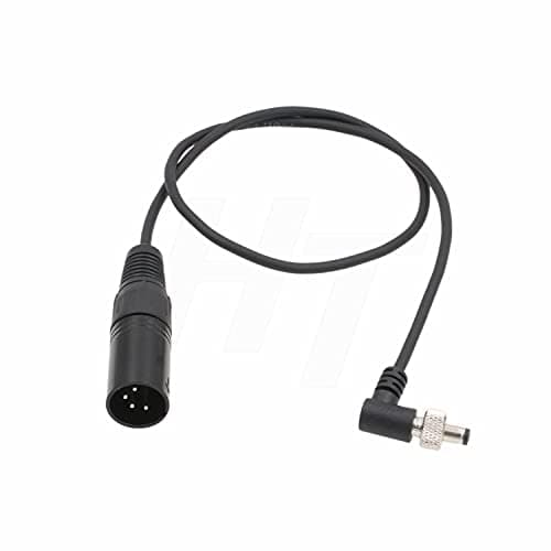 Image of 4 Pin XLR to Right Angle Locking DC Power Cable for Atomos Shogun Flame and Ninja Inferno, PIX-E7 Monitor 20"