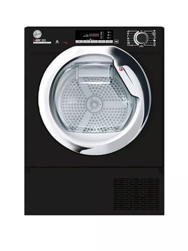 Image of BATDH7A1TCEB Built-In 7kg Heat Pump Tumble Dryer, Black, Integrated, Energy Efficient, Sensor Drying, WiFi Connected