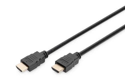 Image of Digitus HDMI cable - HDMI 2.0-5m - with Ethernet channel - Ultra HD 4k/60Hz - compatible with TV/projector/monitor - gold-plated contacts - Blister - Black