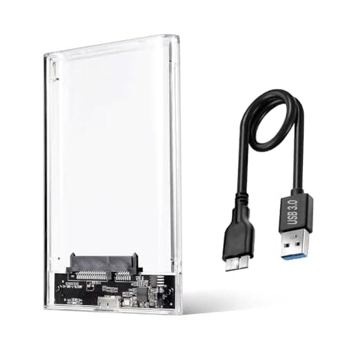 Image of Sh. 2.5" Hard Drive Enclosure, External USB 3.0 to SATA SSD HDD Caddy, 5Gbps UASP Supported, Portable External Hard Drive Case for 2.5 Inch SATA SSD HDD, Compatible with Laptop/PC/PS4/Xbox