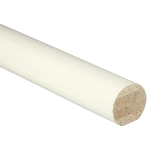 Image of Jackson Woodturners 54mm Mopstick Handrail – Solid Wood Round Stair Handrail – Oak, Pine, Hemlock or Primed (White) – 1.8m, 2.4m, 3.6m, 4.2m (Primed (White), 1800mm)