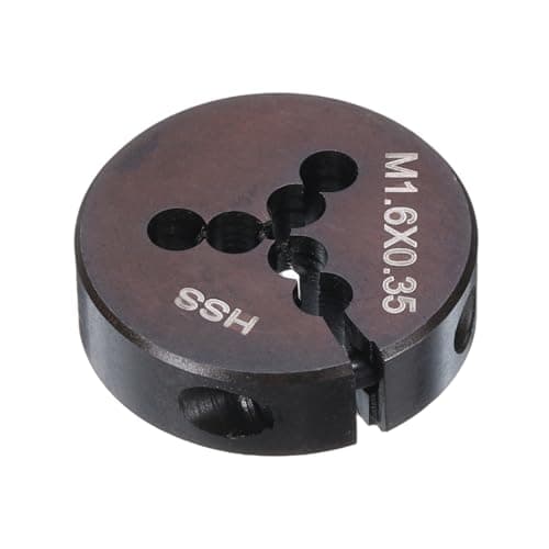 Image of sourcing map Round Threading Die M1.6 x 0.35 Metric Thread 20mm OD Adjustable Right Hand High-Speed Steel (HSS) Round Die Screw Thread Cutting Die for Thread Repair