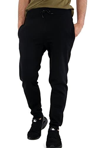 Image of GW CLASSYOUTFIT Kids Boys Girls School Fleece PE Joggers Jogging Tracksuit Bottoms 3-14 Years (9-10 Years, Black)