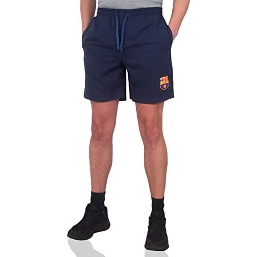 Image of FC Barcelona Official Football Gift Mens Poly Shorts Navy Blue Small