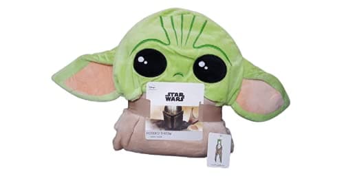 Image of Primark Limited Licensed Disney Star Wars The Mandalorian Baby Yoda Fleece Blanket Throw Hooded Cosy Wrap GIFT NEW