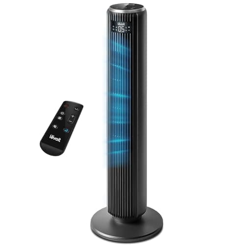 Image of Levoit 23dB Silent Tower Fan, Bladeless Fan for Bedroom, Powerful Yet Gentle Cooling Fans, Energy Efficient, Advanced Sleep Mode, 12H Timer, 90° Oscillation, 4 Modes, 36 Inch, Stay Cool at Great Value