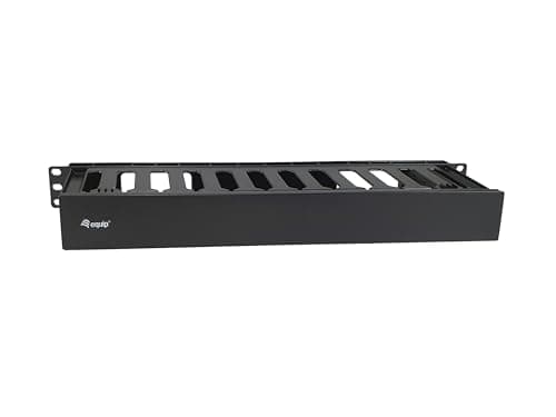 Image of Equip 327318 19" Rack Mount Cable Management Panel - Black