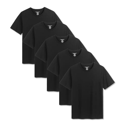 Image of The Essentials Wardrobe Mens TEW 5 Pack T- Shirt - Black - XX Large