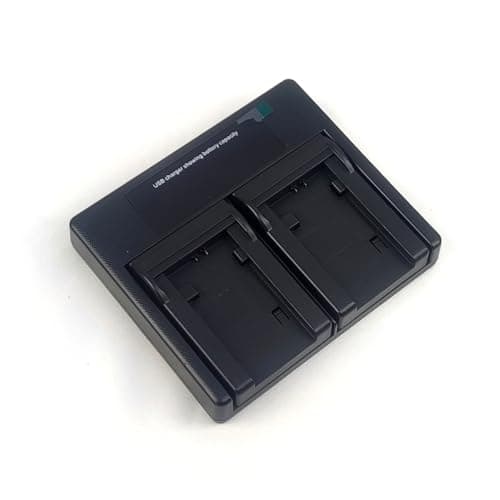 Image of USB LED Dual Battery Charger for LP-E5, LC-E5, LC-E5E, Fits EOS 1000D, EOS 450D, EOS 500D, EOS Kiss F, EOS Kiss X2, EOS Kiss X3, EOS Rebel T1i, EOS Rebel XS, EOS Rebel Xsi