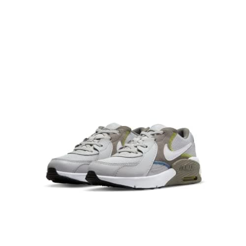 Image of Nike Unisex Children's Air Max Excee Trainers, Grey Fog White Flat Pewter Atomic Green, 10 UK Child