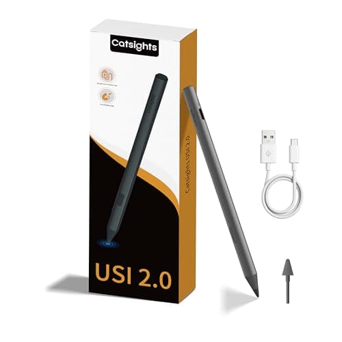 Image of Catsights USI 2.0 Tablet Stylus Pen for Chromebooks USI 2.0 Stylus Pen with 4,096 Levels of Pressure Sensitivity for Part of Lenovo, ASUS, HP Chrome Devices & Google Pixel Tablet Type-C Aluminum Body
