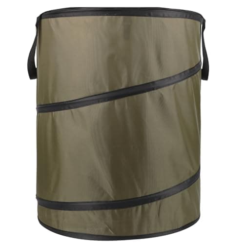 Image of Pop Up Garden Waste Bag Oxford Cloth Collapsible Large Heavy Duty Sack With Handles For Waste Rubbish Toys Etc Garden Bag For Storage Gardening Reusable Container for Lawn Care (Green-90L)