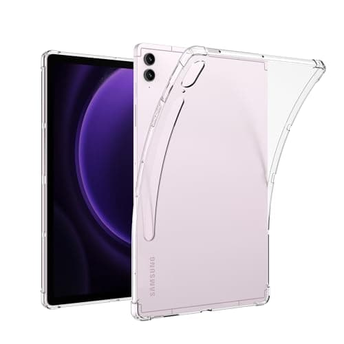 Image of Asgens Clear Case for Samsung Galaxy Tab S9 FE Plus 12.4" 2023(SM-X610/X616), Slim Lightweight Soft TPU Silicone Shock Absorption Protective Cover for Samsung Galaxy Tab S9 FE Plus 12.4" 2023