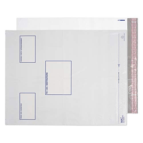 Image of Blake Purely Packaging 525 x 450 mm Polythene Peel & Seal Envelopes (PE94/W/100) White - Pack of 100