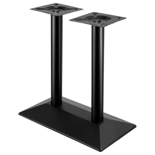 Image of SUNNYNEST Table Leg, Heavy Duty Table Frame 72cm – Black Metal Table Base with 40×40cm Square Base, Powder Coated Cast Iron Column for Dining, Bistro, Café & Restaurant Tables (Double stand Black)