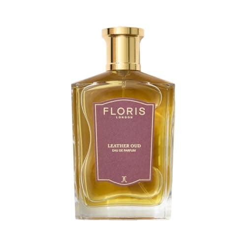 Image of Floris London Leather Oud Eau de Parfum (100ml) | Rich, Earthy & Smoky Fragrance | Enhanced with Vetiver, Amber & Sandalwood | Opulent Scent for Men | Ideal for Everyday & Evening Wear | Vegan