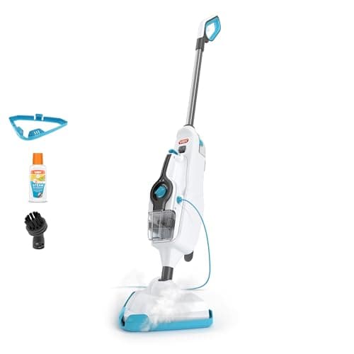Image of Vax Steam Fresh Combi Classic Steam Cleaner, Portable Handheld and Floor Steam Mop, Detergent and 10 Accessories for the Oven, Bathroom and Home, Easy to Carry, 1600W, 3.7kg, White & Blue, S86-SF-CC