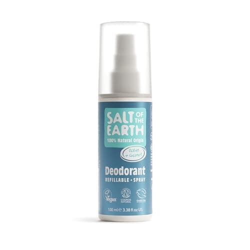 Image of Salt of the Earth – Refillable Natural Deodorant Spray – 100% Natural Origin Ingredients - Vegan, Long Lasting Protection – Suitable For Women, Men & Kids – Ocean & Coconut - 100 ml