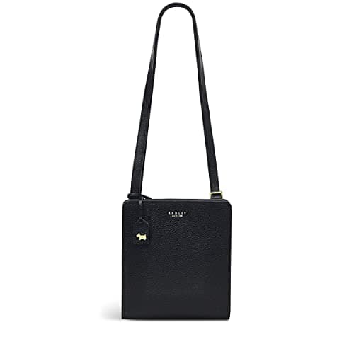 Image of RADLEY London Summer Street Mini Zip Around Crossbody for Women, in Black Grained Leather
