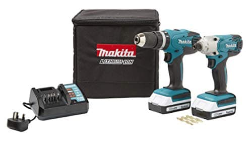 Image of Makita DK18015X2 Cordless Hammer Drill and Impact Driver Combo Set
