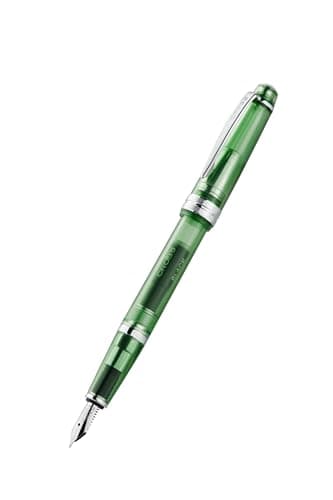 Image of Cross Bailey Light Translucent Fountain Pen (XF Stainless Steel Nib with Black Ink Cartridge 8921, Premium Gift Packaging) Translucent Green/Chrome