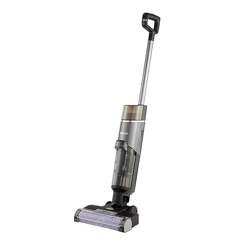 Image of Shark HydroVac Cordless Hard Floor Cleaner with Antimicrobial Brush-Roll & Odour-Neutralising Multi-Surface Solution, Self-Cleaning, Vacuums & Mops Wet & Dry Messes, Grey WD210UK