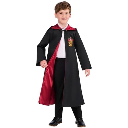Image of Rubies Official Warner Brothers Harry Potter Deluxe Gryffindor Robe, Childrens Costume, Kids Fancy Dress, Size 9-10 Years