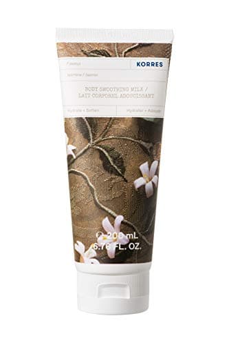 Image of KORRES Jasmine Smoothing Body Milk with Aloe Vera with Delicious Floral Fragrance of Delicate Jasmine, Vegan, Dermatologically Tested, Silicone and Paraben Free, 200 ml
