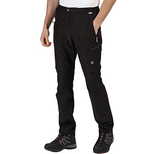 Image of Regatta Mens Highton Convertible Trousers Black 42