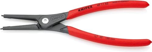 Image of KNIPEX Precision Circlip Pliers for External Circlips on Shafts with Non-Slip Plastic Coating 225 mm, 49 11 A3