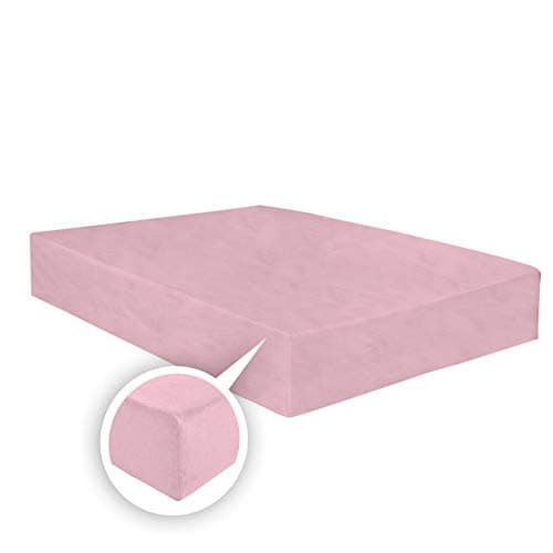 Image of ARLINENS Thermal Flannelette Fitted Sheet 25cm 100% Brushed Soft Cotton available in 7 colours (Pink, Single)